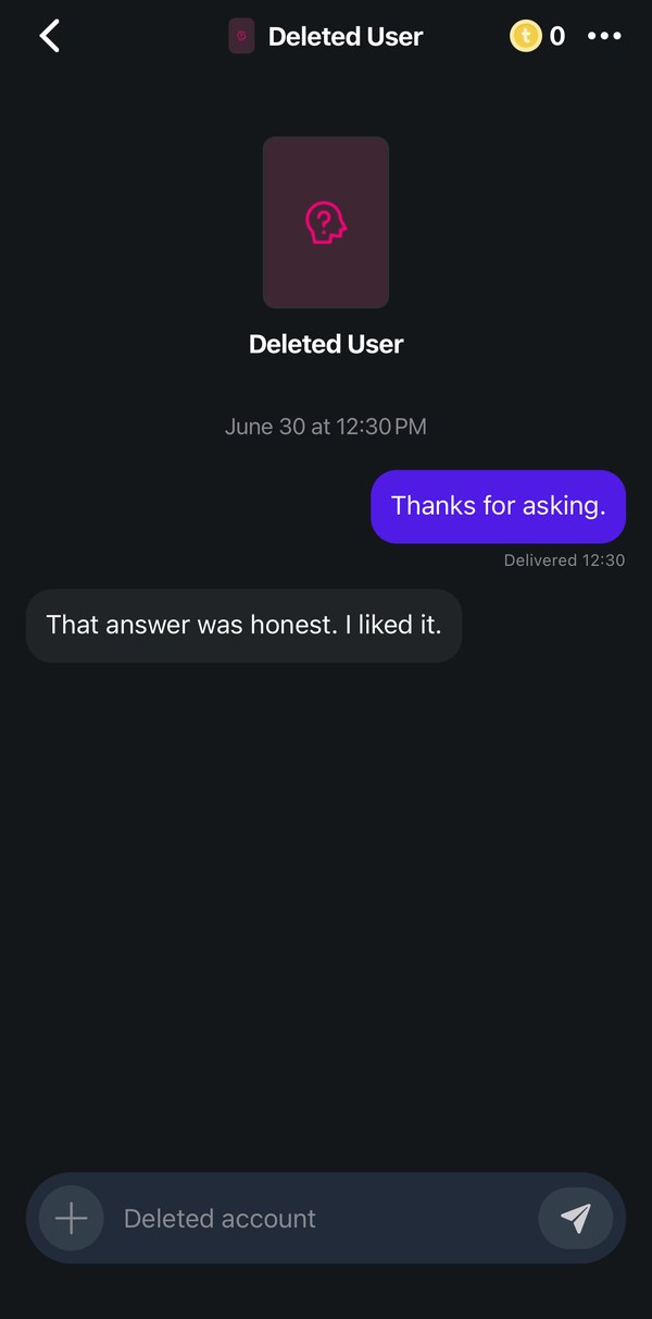 Chat screen, Graphite